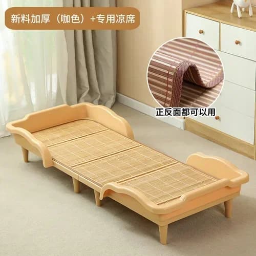 lit enfant en bois naturel