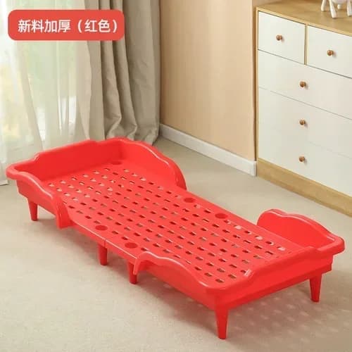 lit enfant rouge design ondulé