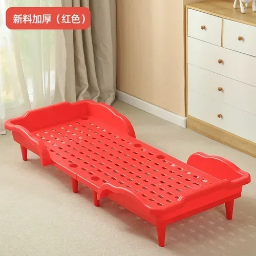 lit enfant rouge design ondulé
